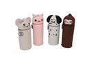 Bild von Silikon Federmäppchen Cute Animals 12 Stk assortiert, Hund, Faultier, Maus, Schw
