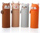 Bild von Silikon Federmäppchen 12 Stk assortiert, Eichhörnchen, Rentier, Fuchs, Eisbär