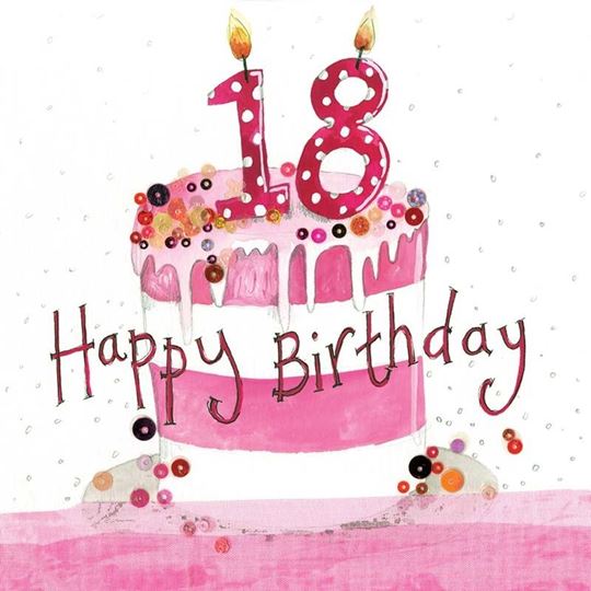 Bild von 18 YEAR OLD CAKE BIRTHDAY CARD