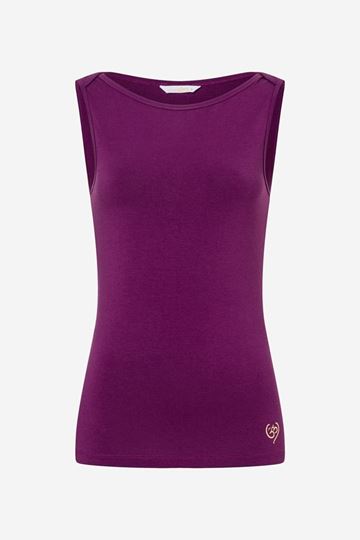 Bild von Tanktop Bambus high-neck in viola von The Spirit of Om