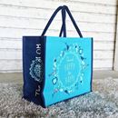 Bild von Jutetasche Blume des Lebens in türkis/blau 33 x 40 cm von The Spirit of OM
