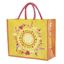 Bild von Jutetasche Blume des Lebens in gelb/orange/pink 33 x 40 cm von The Spirit of OM