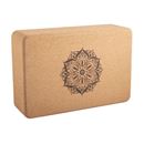 Image sur Yogablock aus Kork mit Blume des Lebens und Mandala, gross