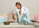 Bild von Pyjama-Oberteil in weiss/blue-breeze von The Spirit of OM