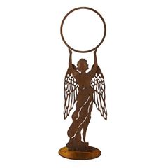 Picture of Engel Patricia mit Ring, Edelrost, H 60 cm