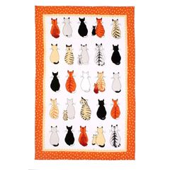 Image de Cats In Waiting Cotton Tea Towel - Ulster Weavers