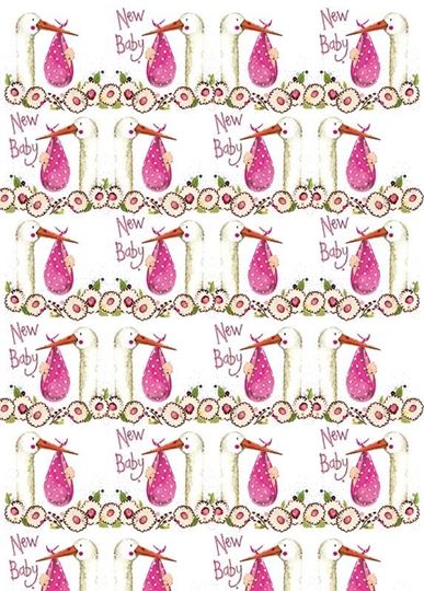 Bild von NEW BABY GIRL GIFT WRAP