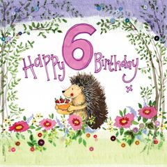 Bild von 6 YEAR OLD WOODLAND BIRTHDAY CARD