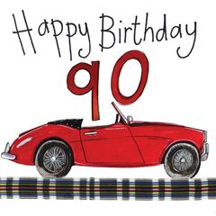 Bild von 90 YEAR OLD CLASSIC CAR BIRTHDAY CARD
