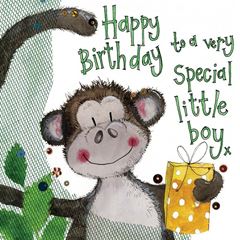 Bild von LITTLE BOY MONKEY BIRTHDAY CARD