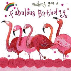 Bild von PRETTY FLAMINGOS BIRTHDAY CARD