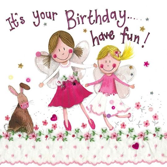 Bild von RABBITS & GIRLS BIRTHDAY CARD