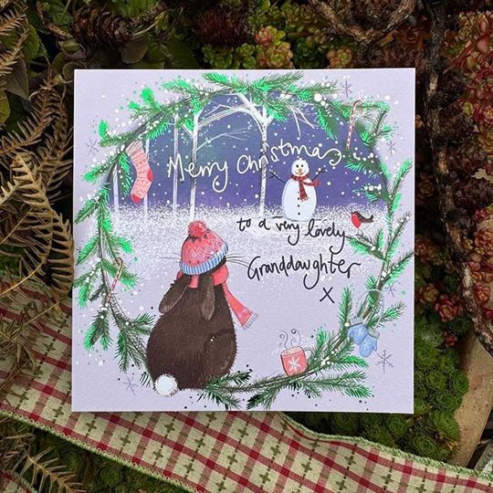 Picture of GRANDDAUGHTER AT CHRISTMAS CHRISTMAS CARD