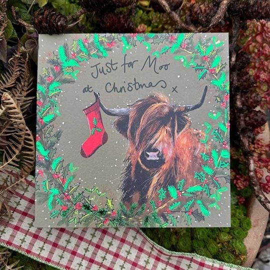 Immagine di JUST FOR MOO AT CHRISTMAS CHRISTMAS CARD