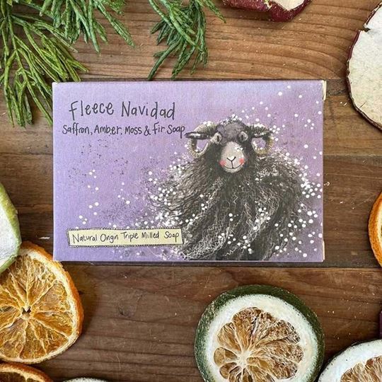 Bild von FLEECE NAVIDAD - SAFFRON, AMBER, MOSS & FIR