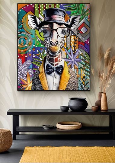 Bild von WALL ART HUMAN ESSENCE GIRAFFE FAR-SIGHTEDNESS 80X100