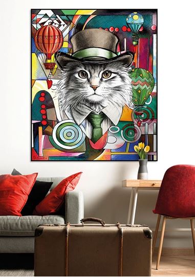 Bild von WALL ART HUMAN ESSENCE CAT INDEPENDENCE 80X100