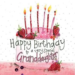 Bild von GRANDDAUGHTER CAKE BIRTHDAY CARD