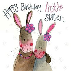 Bild von LITTLE SISTER RABBIT BIRTHDAY CARD