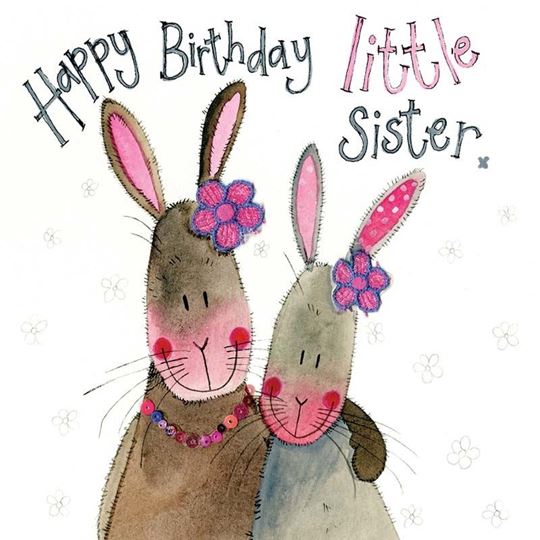 Bild von LITTLE SISTER RABBIT BIRTHDAY CARD