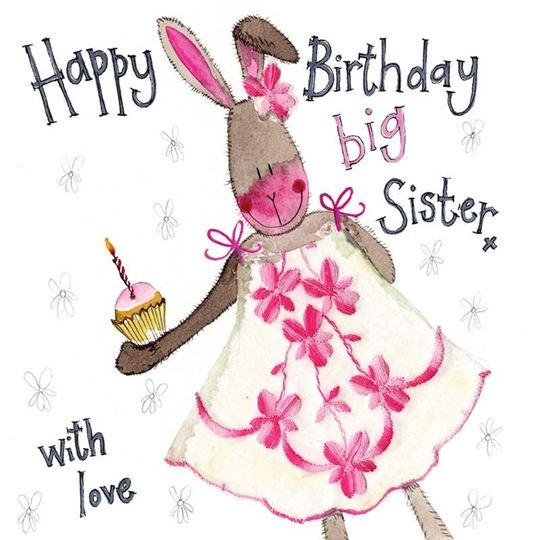 Image sur BIG SISTER RABBIT BIRTHDAY CARD
