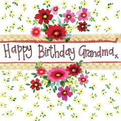 Bild von GRANDMA FLORAL BIRTHDAY CARD