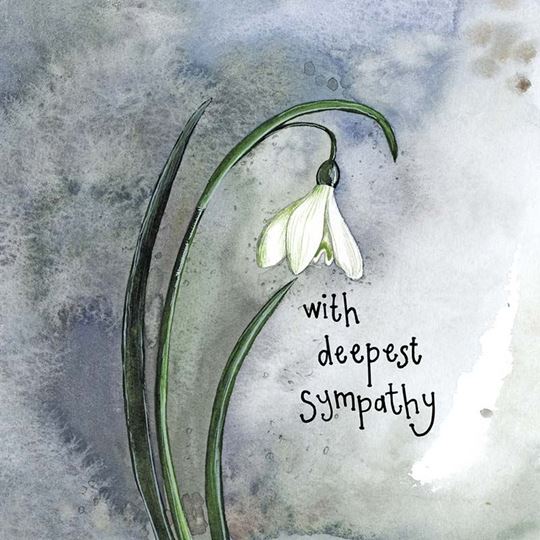Bild von STARLIGHT SNOWDROP SYMPATHY FOIL CARD