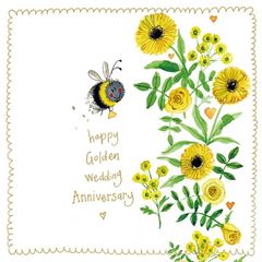 Bild von BEE GOLDEN WEDDING SPARKLE CARD