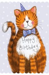Bild von CAT AND BOW TIE BIRTHDAY CARD
