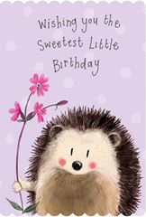 Bild von HEDGEHOG AND FLOWER BIRTHDAY CARD