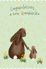 Bild von RABBITS AND PRIMROSE GRANDCHILD CARD