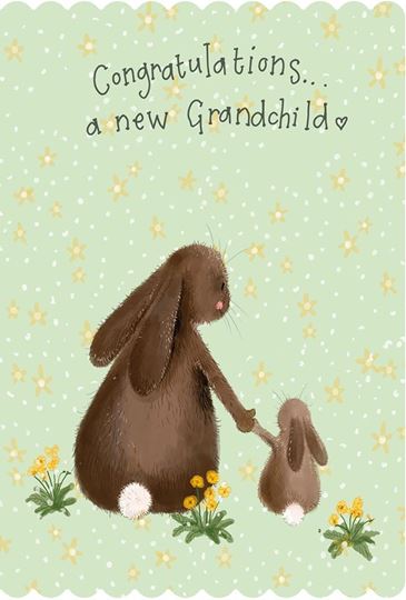Bild von RABBITS AND PRIMROSE GRANDCHILD CARD