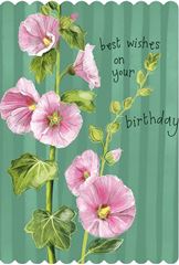 Bild von HOLLYHOCKS BIRTHDAY CARD