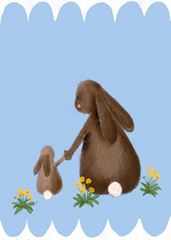 Bild von RABBIT AND BABY BLANK CARD
