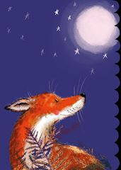 Bild von FOX AND MOONLIGHT BLANK CARD