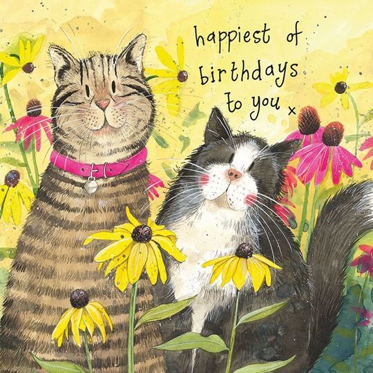 Immagine di IN THE FLOWER BORDER BIRTHDAY CARD