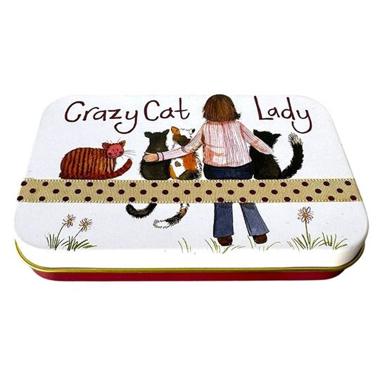 Bild von CRAZY CAT LADY SMALL RECTANGULAR TIN