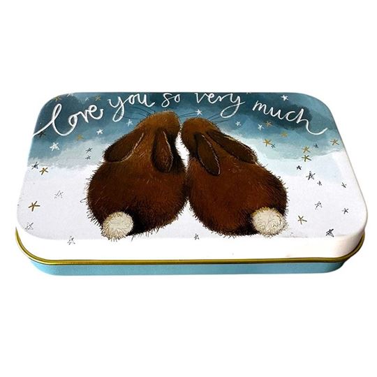 Bild von BUNNY LOVE SMALL RECTANGULAR TIN