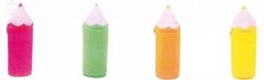 Bild von Silikon Federmäppchen Neon  in Stiftform12 Stk assortiert, mit Saugnapf