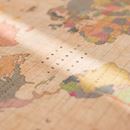 Picture of Woody Map - Watercolor - L - Old School - Black Frame