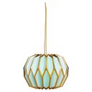 Bild von Papieranhänger 6 cm light blue & gold