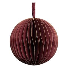 Bild von Papieranhänger 7 cm bordeaux & gold