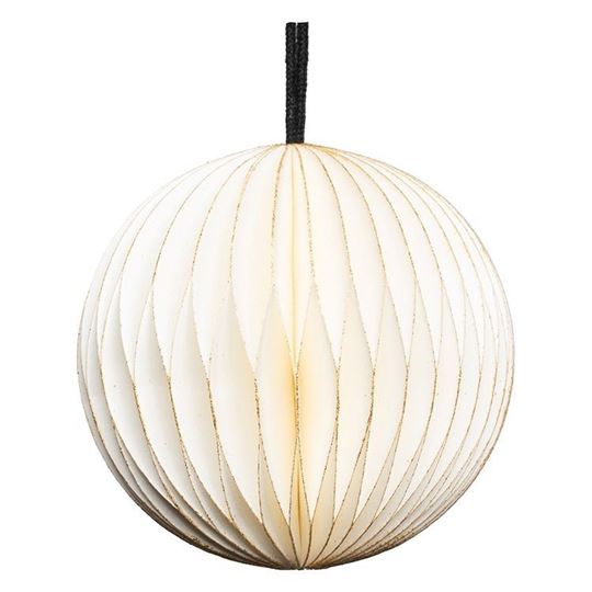 Picture of Papieranhänger 7 cm white & gold