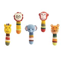 Picture of Crochet Animal Rattles Jungle Assorted 5 designs, VE-15