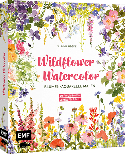 Bild von Hegde, Sushma: Wildflower Watercolor – Blumen-Aquarelle malen