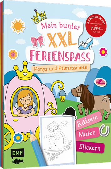 Bild von Mein bunter XXL-Ferienspass: Ponys und Prinzessinnen – 3 Kreativbücher im Bundle