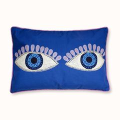 Bild von Kissen Blue Evil Eyes mit Füllung - by vivi.