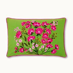 Bild von Kissen Blumen grün  mit Füllung - by vivi.