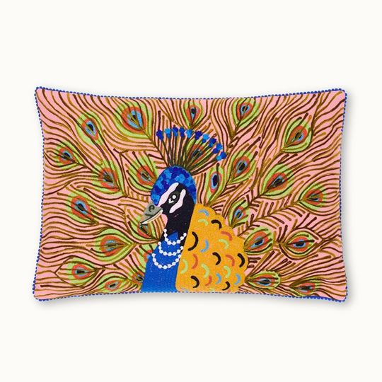 Bild von Kissen Pfau  mit Füllung - by vivi.