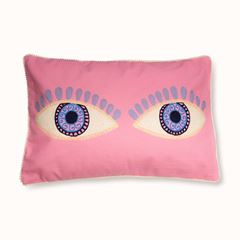 Bild von Kissen Pink Evil Eyes mit Füllung - by vivi.